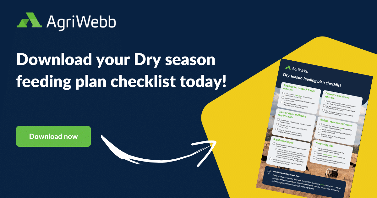 Dry season feeding plan checklist